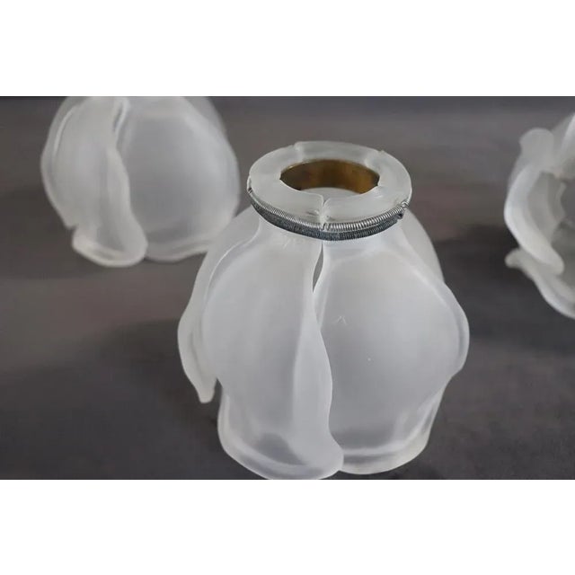 Gold Vintage Brass and Glass Table Lamp, 1980s For Sale - Image 8 of 13