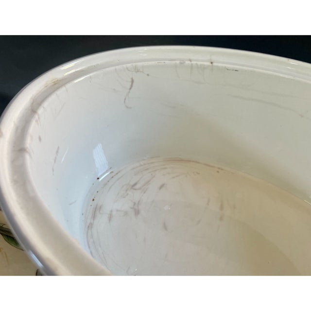 Ceramic Vintage Mikasa Garden Harvest Intaglio Oval Covered Casserole Dish – 1.5 Quart Stoneware Crock With Lid For Sale - Image 7 of 9