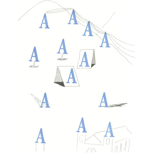 Contemporary David Hockney, A from Hockneys Alphabet, Lithograph For Sale - Image 3 of 3