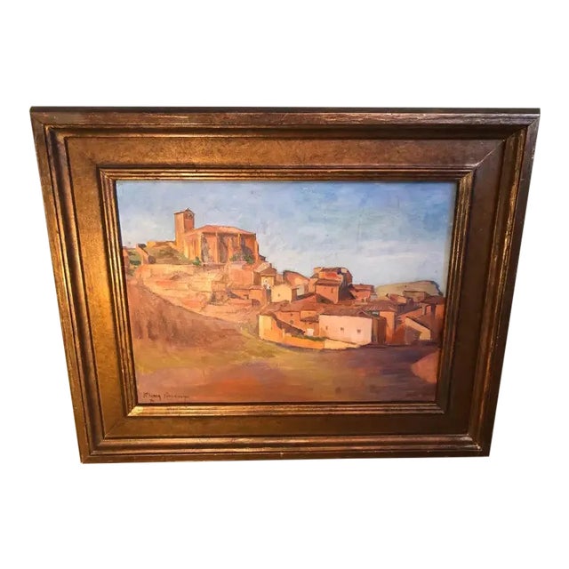 Signed Painting of the Aragon Region in Spain C.1931 For Sale