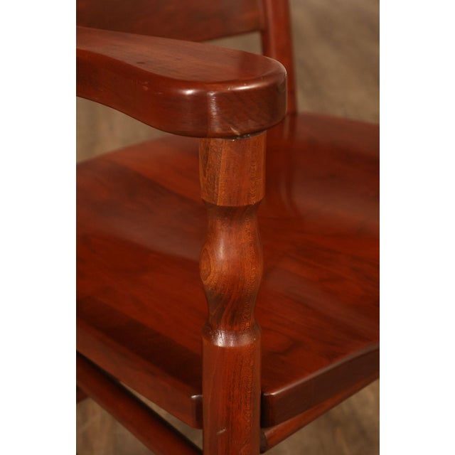 The Keystone Collection Set of Four Solid Cherry Ladder Back Dining Chairs For Sale - Image 13 of 18