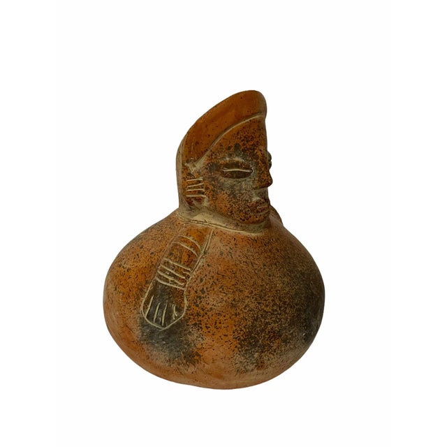Early 20th Century Vintage Hand-Sculpted Ceramic South American Pre Colombian-Style Vase For Sale - Image 5 of 10