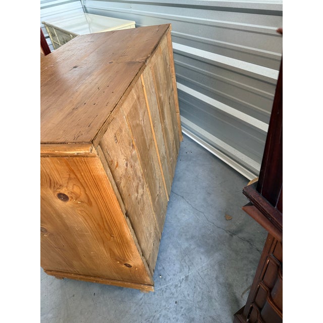 Antique Pine Three-Drawer Chest With Fluted Detailing For Sale - Image 12 of 12