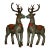 Monumental Pair of Vintage Cloisonné Enamel & Gilt Bronze Deer Figures For Sale