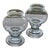 Pair of Vintage Crystal Glass Votive Hurricane Lamps For Sale