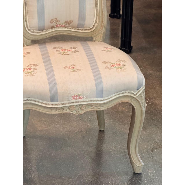 19th Century Pair of 19th Century French Painted Side Chairs For Sale - Image 5 of 9