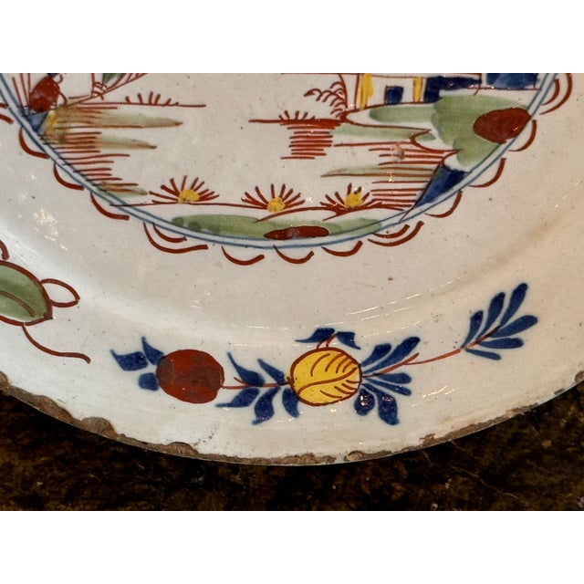 Traditional 18th Century Dutch Delft Plate For Sale - Image 3 of 6