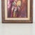 Signed Purple Pink Mauve Abstract Polychrome Painting in Faux Bamboo Frame For Sale - Image 6 of 10