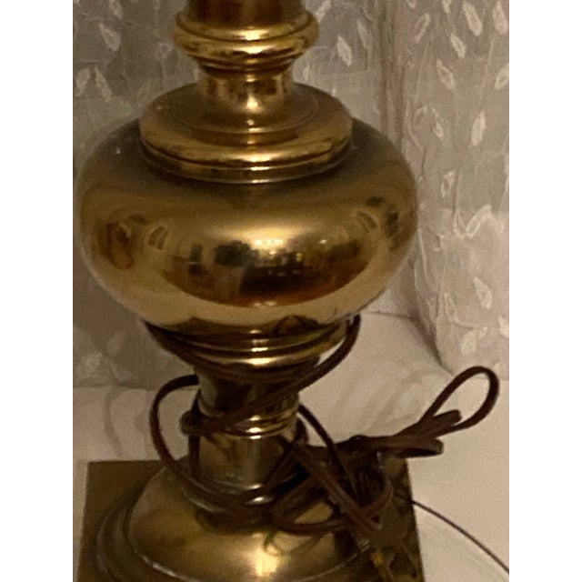Vintage Stiffel Brass Table Lamp. Beautiful Patina. Very solid, heavy 3 way switch has few small surface scratches and...