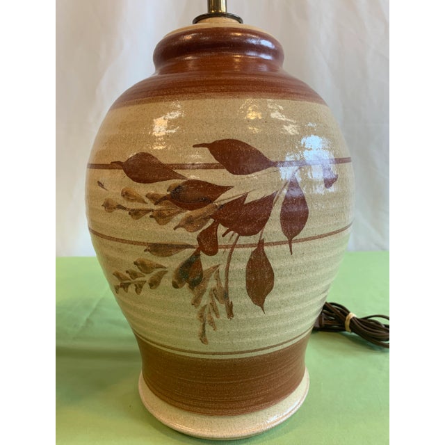 Ceramic Pair of 1970’s Vintage Earthenware Mountain Cabin Lamps For Sale - Image 7 of 11