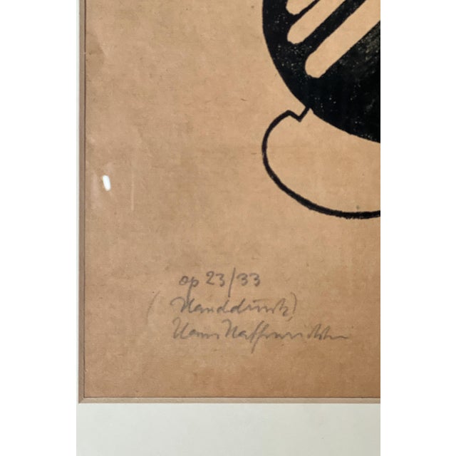 Bauhaus Hans Haffenrichter, Dance Sign, 1923, Linocut For Sale - Image 3 of 11