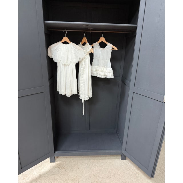 Large Parisian Black Wardrobe, 1950s For Sale - Image 9 of 10