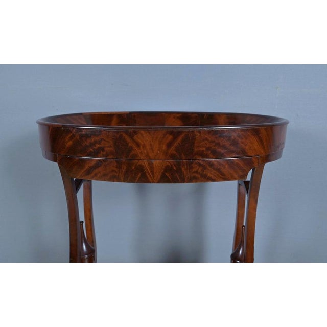 Empire Mahogany Burl Trinket Tray Table, Early 19th Century For Sale - Image 6 of 16