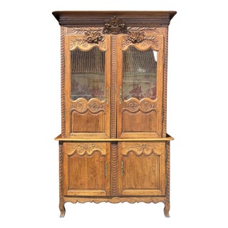18th Century Louis XV Oak Masonic Deux Corps Cabinet For Sale