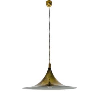 Brass Round Pendant Lamp from Fog & Mørup, 1970s For Sale
