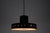 Black Metal and Opaline Glass Pendant Lamp attributed to Stilnovo, Italy, 1960s For Sale - Image 6 of 13
