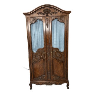 1970s French Provincial Louis XV Lewis Mittman Armoire For Sale