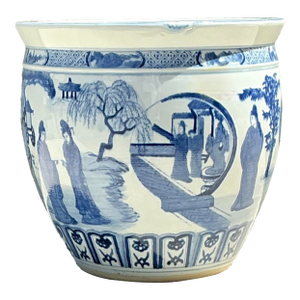 Vintage Asian Chinoiserie Figural Planter