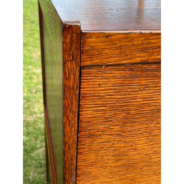 Antique 3 Drawer Oak Filing Cabinet For Sale - Image 6 of 13