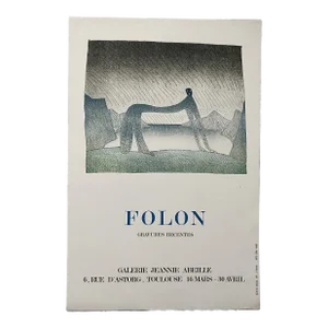 1977 Jean Michel Folon Gravures Recentes Exhibition Lithograph