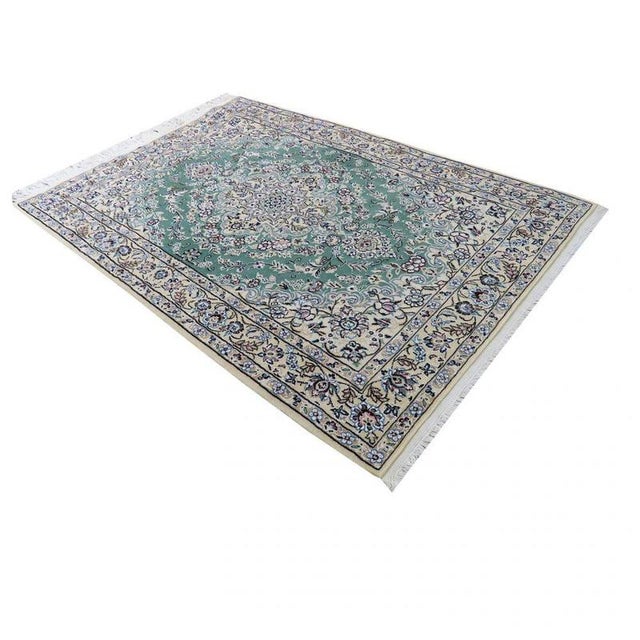 Hand-knotted Nain Oriental rug | Knot density: 9La 42 Raj (approx. 360.000 knots/m²) | Material: Silk | Size: 103 x 155 cm...