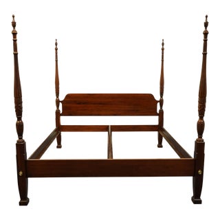 High End Solid Mahogany Traditional Style King Size Four Poster Rice Bed For Sale
