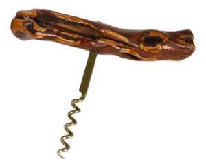 Vintage Natural Grapevine Wood Handle Corkscrew Wine Bottle Opener