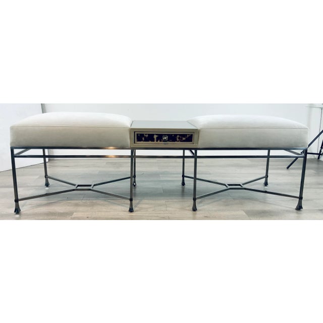 Metal Caracole Modern You and Me Bench For Sale - Image 7 of 7