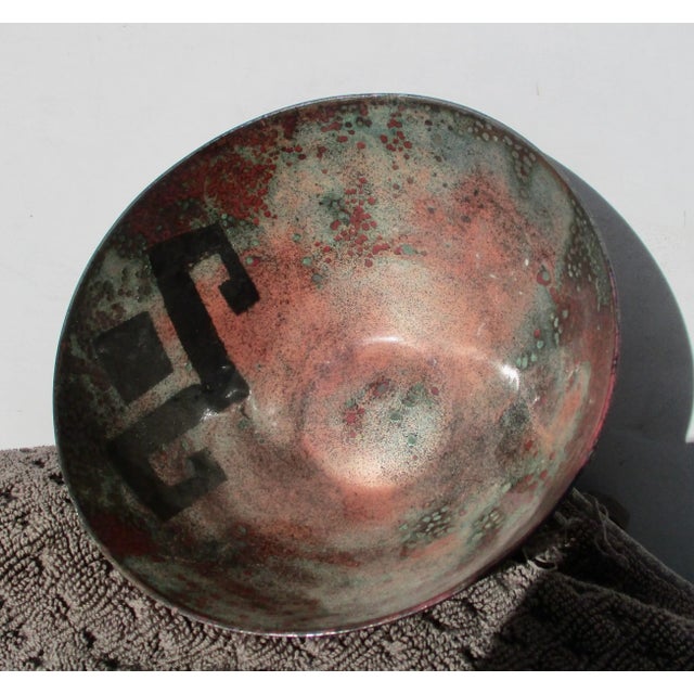Copper Enamel Bowl Circa 80s For Sale In New York - Image 6 of 6