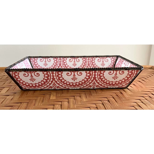 Late 20th Century Chinoiserie Glass Tray For Sale - Image 5 of 8