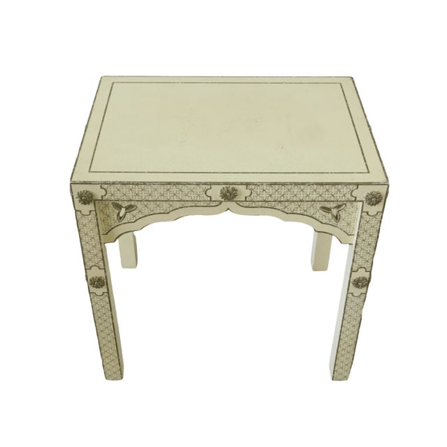 Hand-Painted Chinese Style Sofa Side Table For Sale - Image 4 of 8