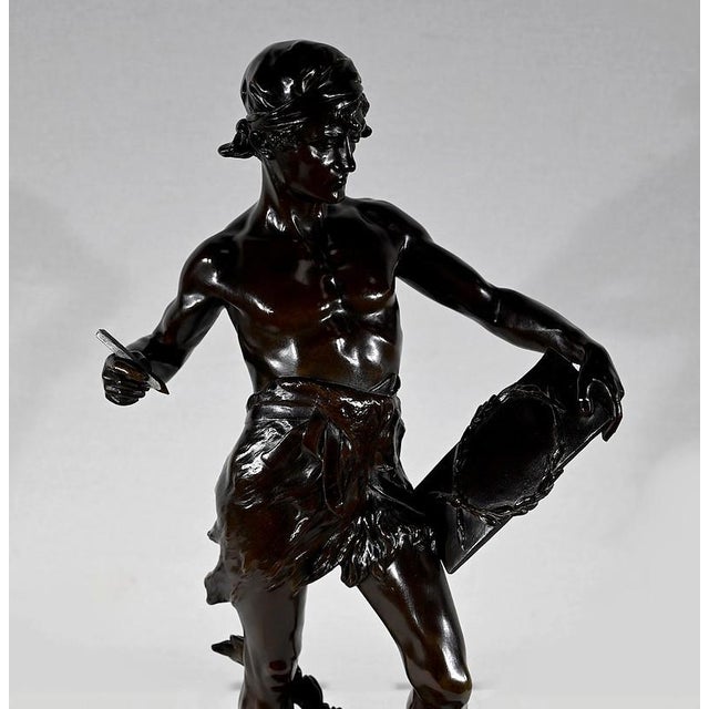 E. Drouot, Allégorie de la Poésie, 1900, Bronze For Sale - Image 4 of 18