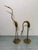 Metal Brazilian Mid-Century Bronze Heron Sculptures - A Pair For Sale - Image 7 of 12
