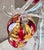 1990s Vintage 20" Italian Hand-Blown Soffieria Parise Vetro Glass Christmas Tree With Red & Gold Ornaments For Sale - Image 5 of 9