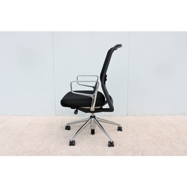 2010s Modern Antonio Citterio for Vitra Ergonomic Id Mesh Black Office Desk Chair For Sale - Image 5 of 13