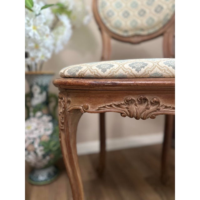 Early 19th Century Pair of Early 19th Century French Salon Chairs New Upholstery For Sale - Image 5 of 6