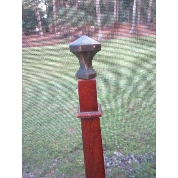 Vintage Mid-Century King Size Headboard Dark Wood Spanish Mediterranean Style For Sale In Naples, FL - Image 6 of 13