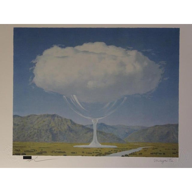 Rene Magritte (d'après) La Corde Sensible Lithograph on BFK Rives vellum. Signed in the plate Numbered / 300 copies...