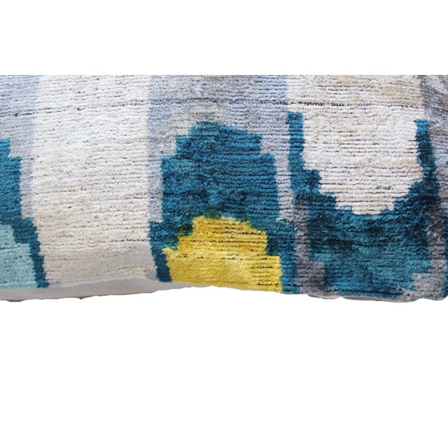 Contemporary Velvet Ikat Bohemian Throw Pillow For Sale In Washington DC - Image 6 of 10