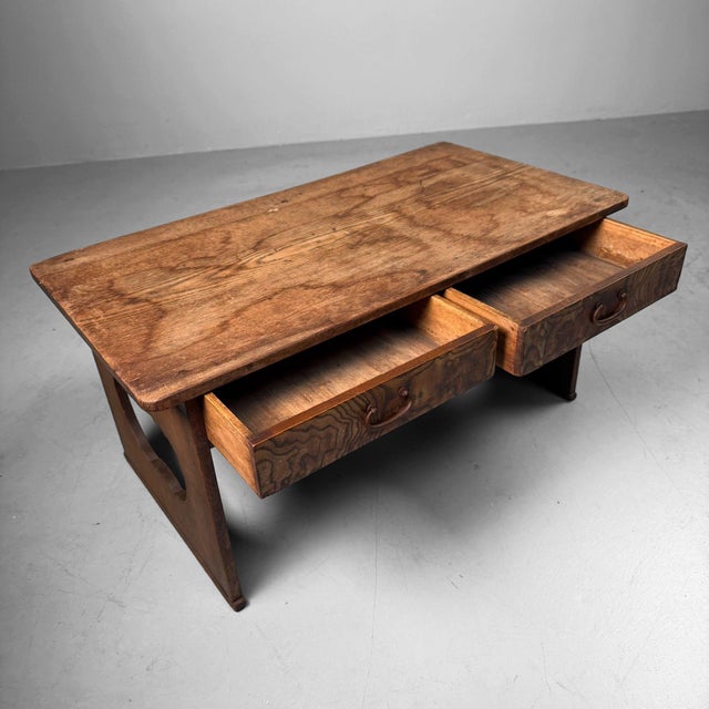 Wood Low Japanese Traditional Fumizukue Writing Desk, 1910s For Sale - Image 7 of 15