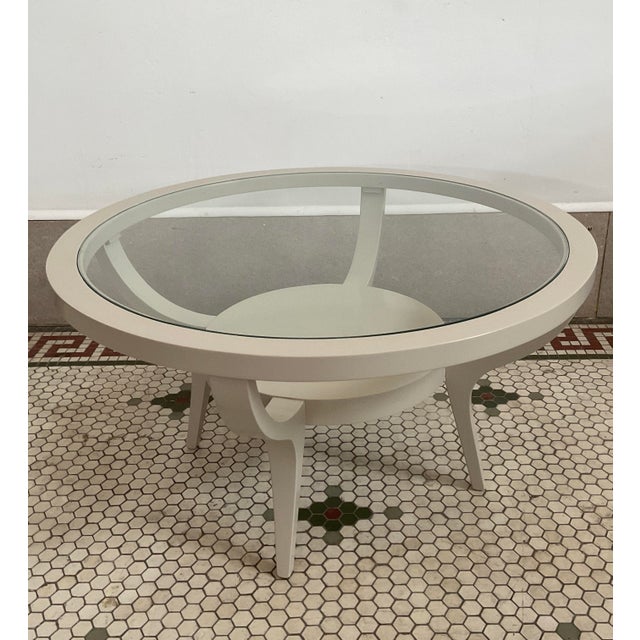 Mid-Century Round Coffee Table For Sale In Raleigh - Image 6 of 8