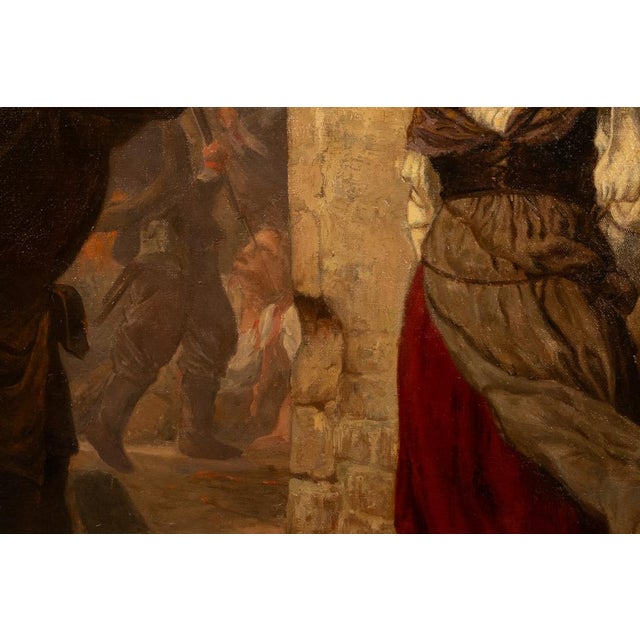 Pair French Franco-Prussian Historical Military War Propaganda Oil Paintings by Charles Louis Muller, 1870 For Sale - Image 14 of 18