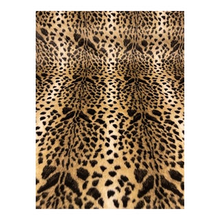 Caracole Signature Leopard Print Faux Fur Designer Fabric 9131-80cc - 4 Yards For Sale