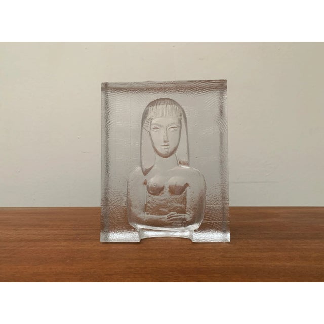 Vintage Swedish Glass Icon Series Maiden Sculpture by Bertil Vallien for Kosta Boda For Sale - Image 15 of 18