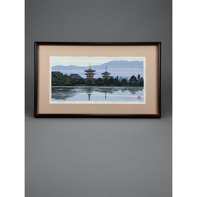 Masao Ido, Summer at Yakushiji Temple, 1996, Woodblock Print, Framed For Sale - Image 12 of 13