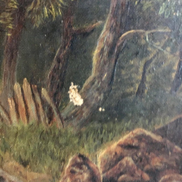 19th Century Oil Painting of Bucolic Scene Chairish