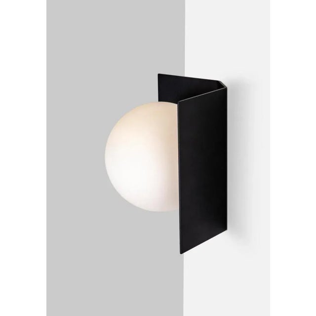Contemporary Twain Ex Jet Black Wall Light by Lexavala For Sale - Image 3 of 5