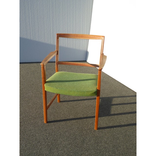 Vintage Mid Century Skaraborgs Mobelindustri Green Accent Chair For Sale - Image 12 of 12