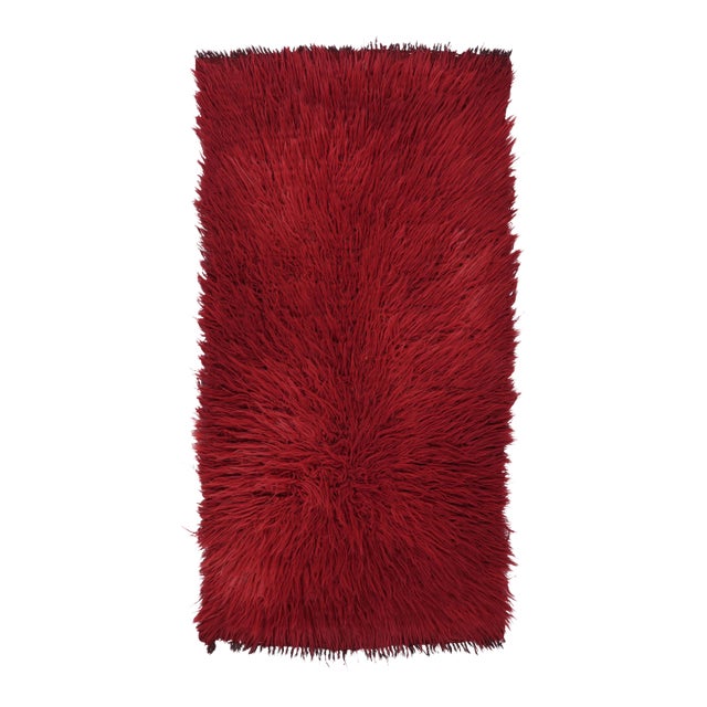 Vintage Turkish Tulu Rug, Warm Red Wool With Soft Pile - Rug & Kilim For Sale