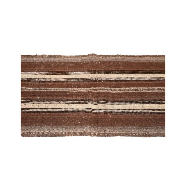 Brown Vintage Turkish Kilim Rug - 2`5″ X 5`9″ For Sale - Image 4 of 6